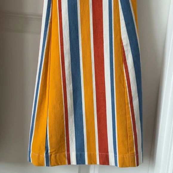 Free People Real Deal Colorful Hippie Retro Stretch Striped Flare Pants-M - Picture 8 of 15